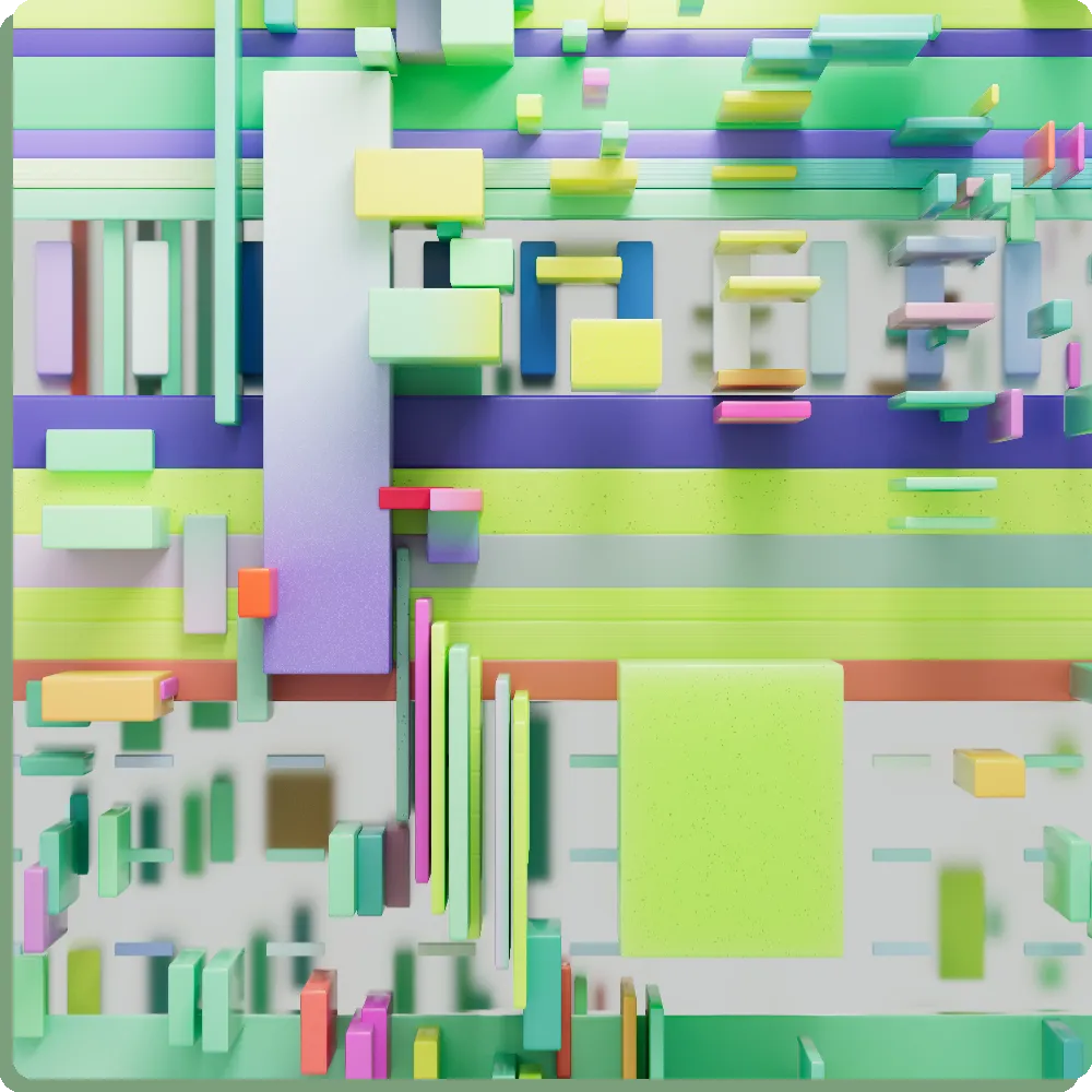 Vision Abstrakte Mikrochip-Landschaft, die die Innovation und eine bessere Zukunft für eine bessere Arbeitswelt symbolisiert.